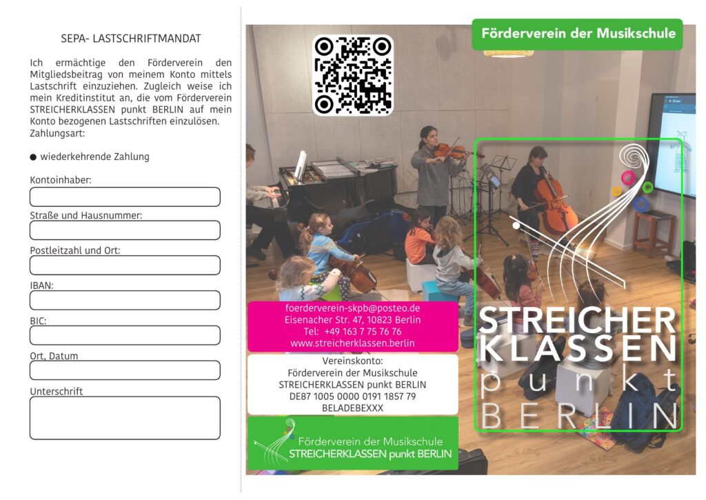 Flyer des Fördervereins, Seite 1