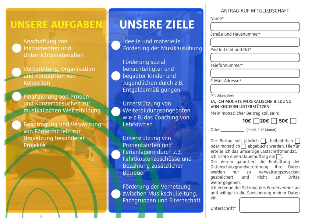Flyer des Fördervereins, Seite 2